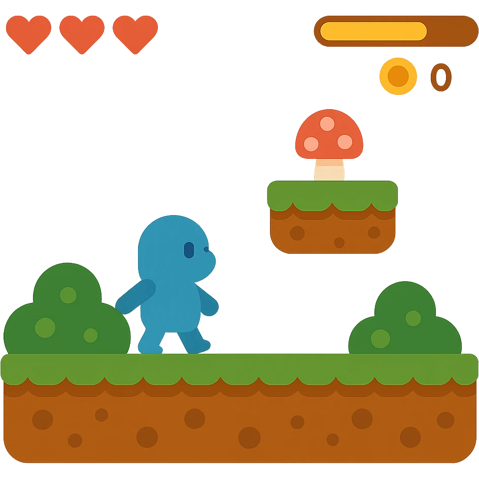 Flat design style game emoji