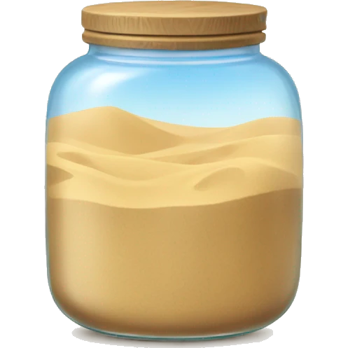 Jar with sand emoji
