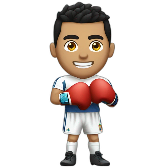 Ronaldo qui boxe contre Messi emoji