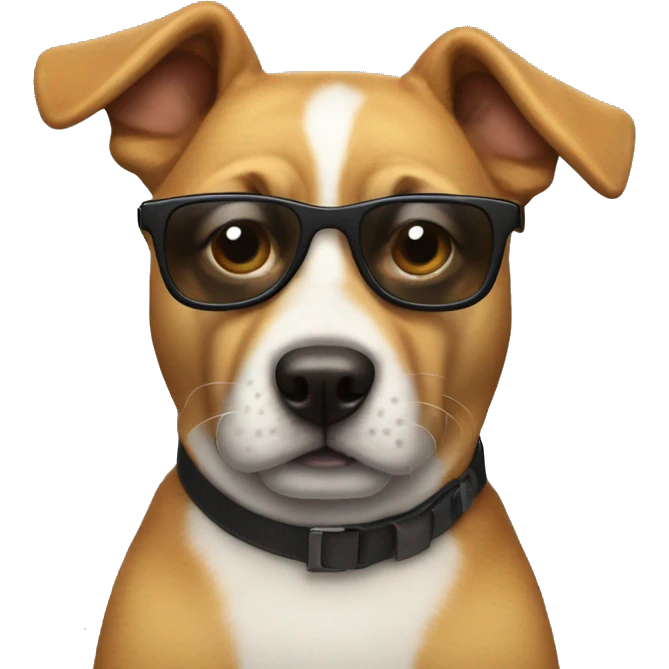 un perro con gafas de fiesta emoji