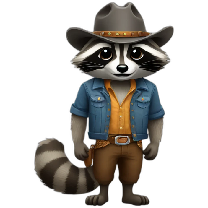raccoon with a cowboy hat emoji
