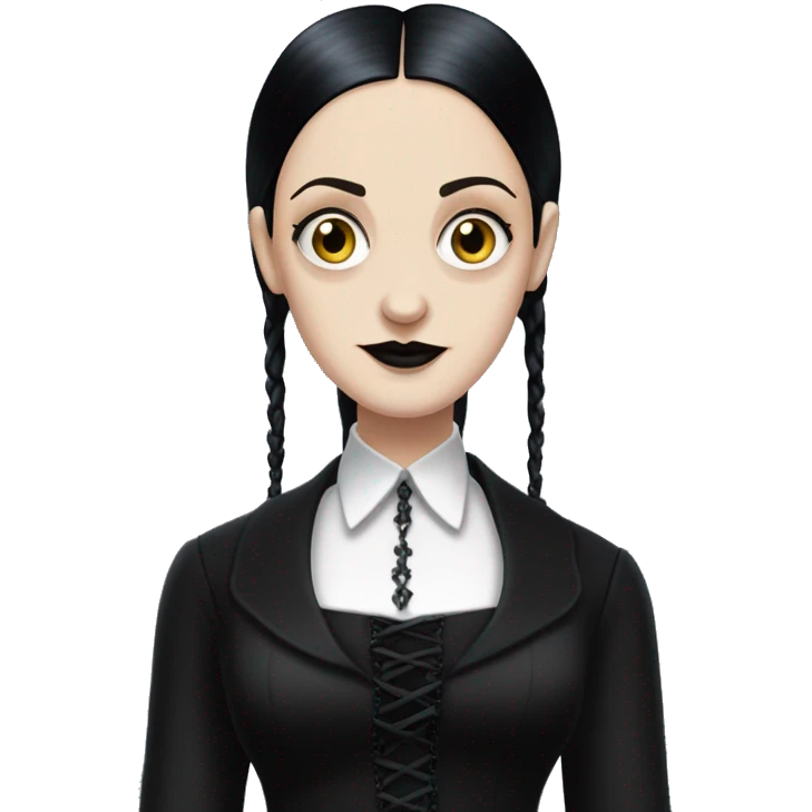 Hot Wednesday Addams dressing like Hot Morticia Addams  emoji
