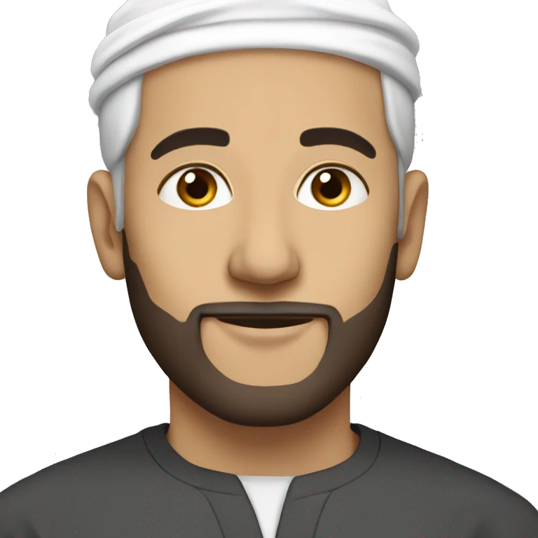 white Muslim man emoji