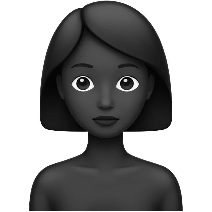 Minimalistic flat vector icon, iOS style, thin black outline on white background. Person silhouette. Black, completely monochrome, matte.  emoji