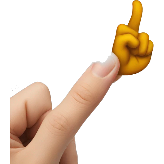Make emoji of bend finger emoji