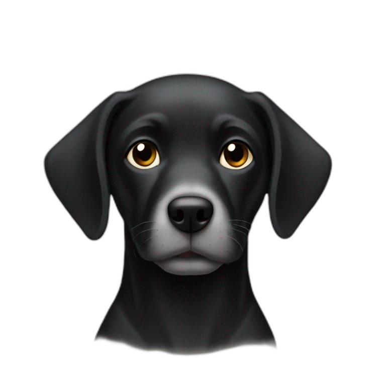Perro negro emoji
