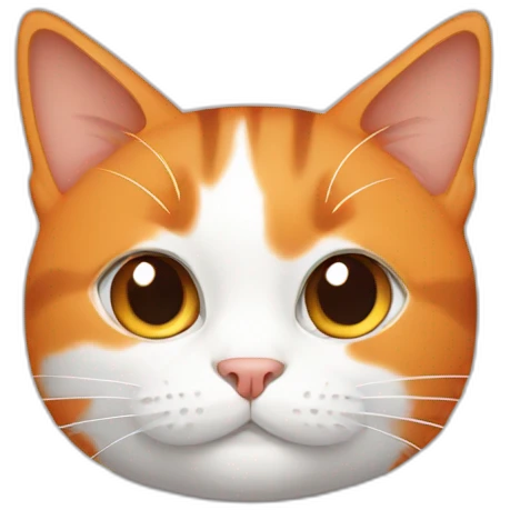 Orange black and white cat emoji