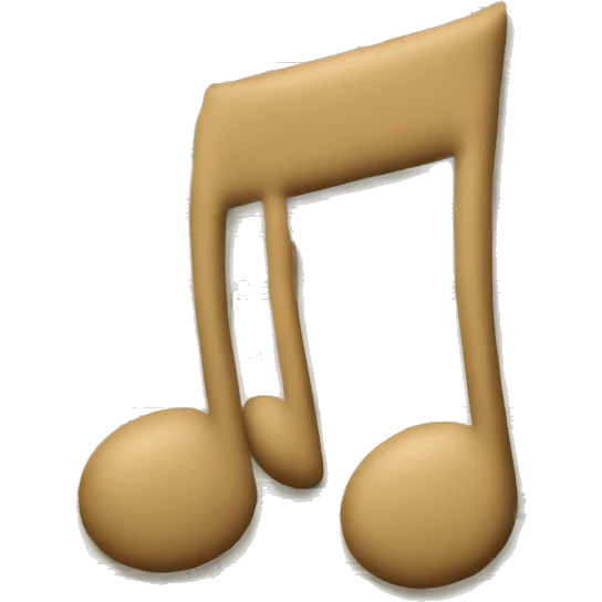 beige music notes  emoji