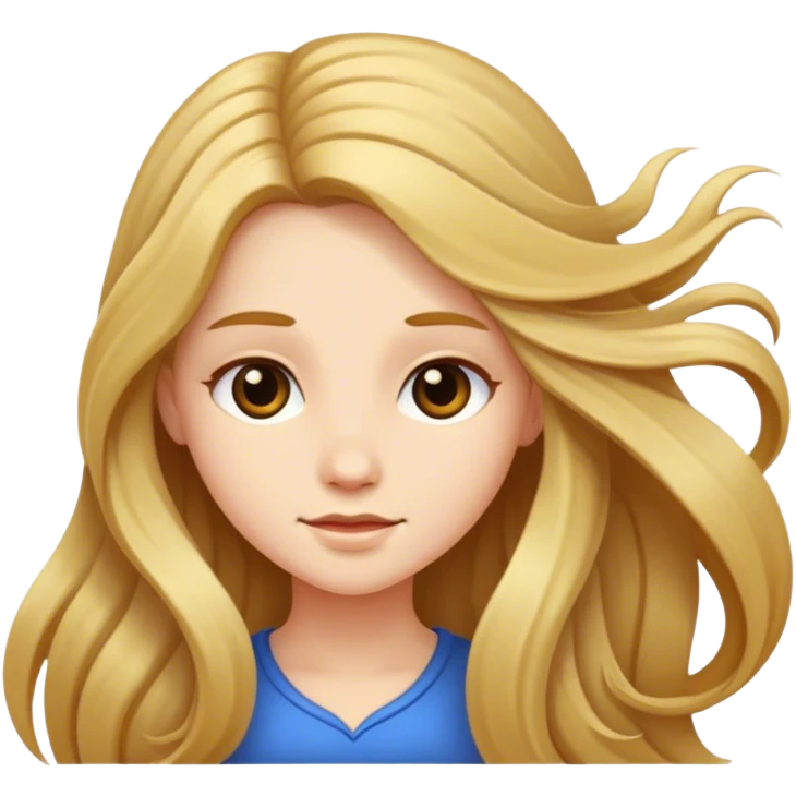Girl with long hair emoji
