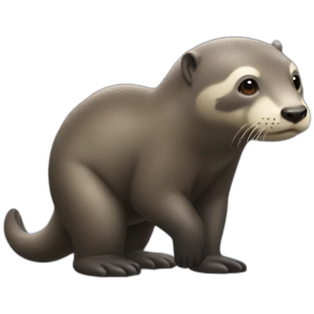 Une loutre sur un éléphant emoji