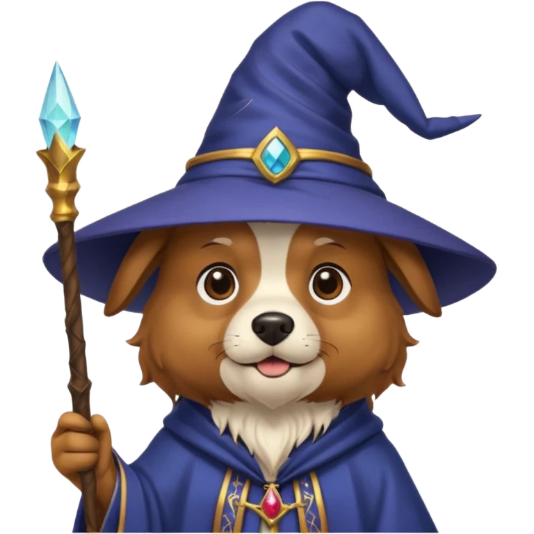 Dog wizard emoji