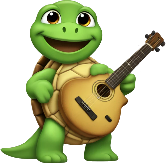 music turtle emoji