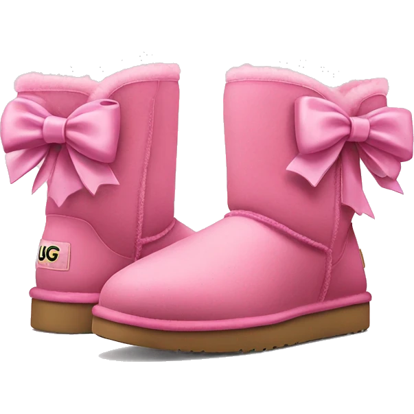 Pink Ugg’s with bows emoji