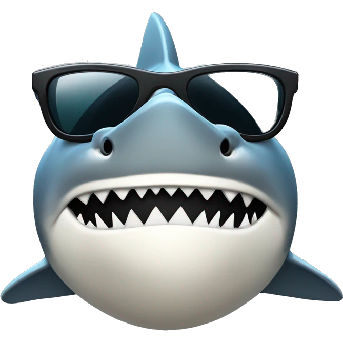 shark with sunglasess emoji
