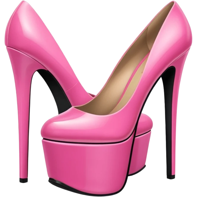 pink platform heels pink heels emoji