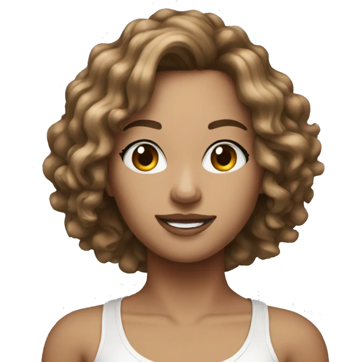 hip hop dancer white brown hair emoji