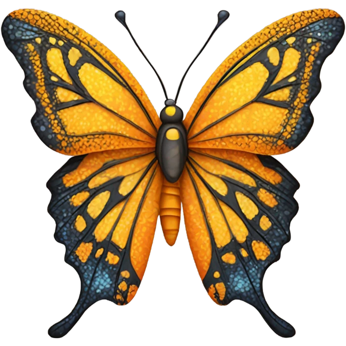 yellow and orange butterfly emoji