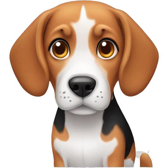 Beagle com coração  emoji