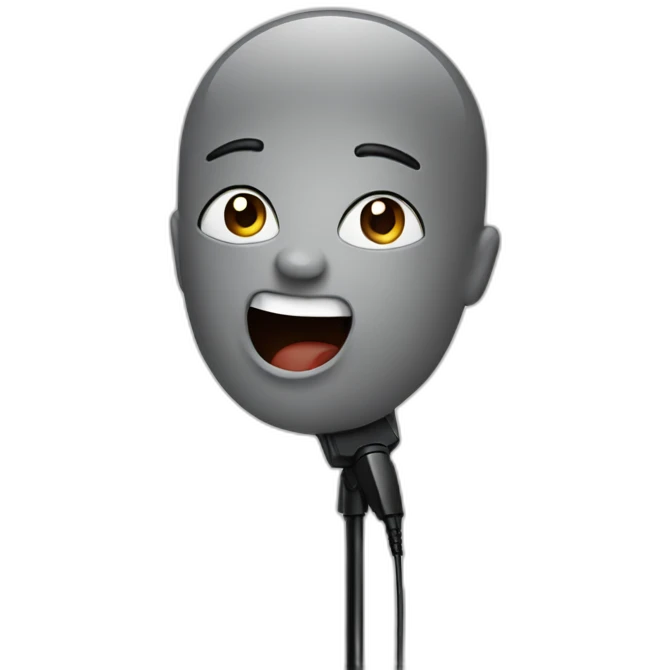 Speaking into microphone emoji