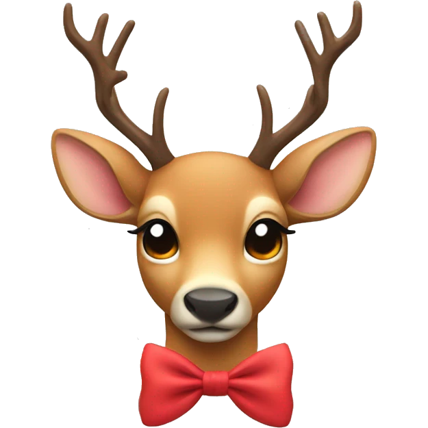 deer with bow emoji