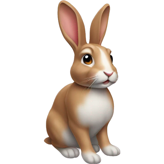 top or elevated view of a rabbit  emoji