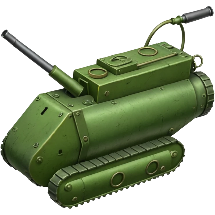generate a realistic green elongated anti-tank mine  emoji