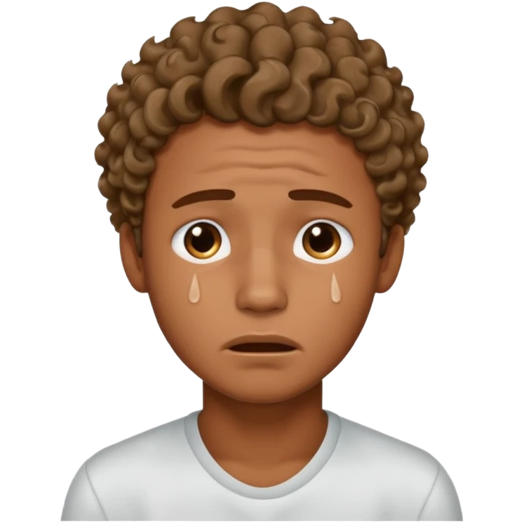 handsome brown boy with light curls and a good sharp jawline crying emoji