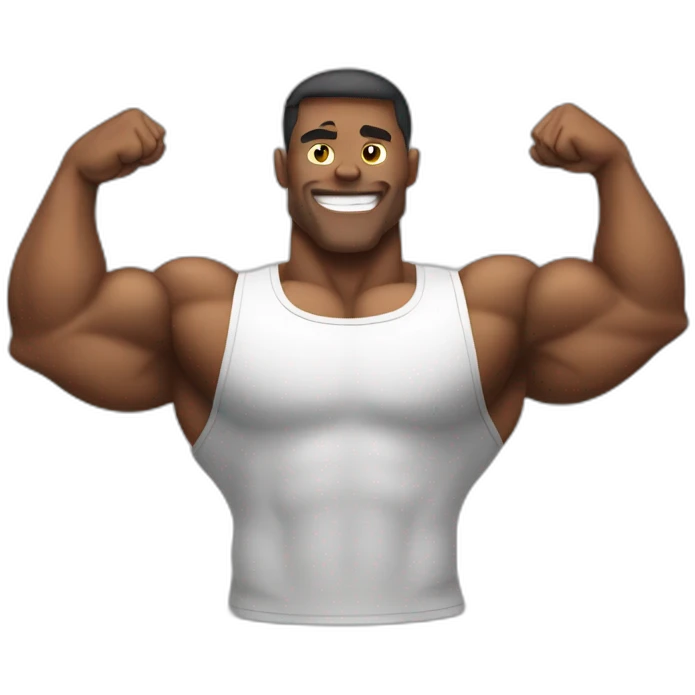 Bodybuilding arms emoji