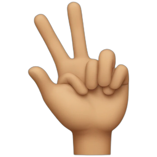 crazy emoji two fingers sign emoji