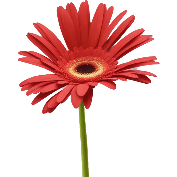 long stem Gerbera roja emoji