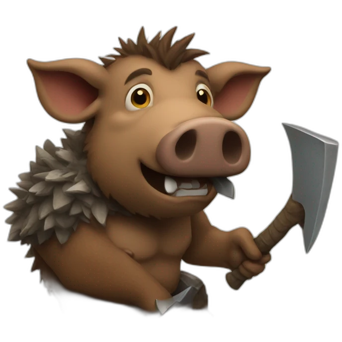 boar with an axe emoji