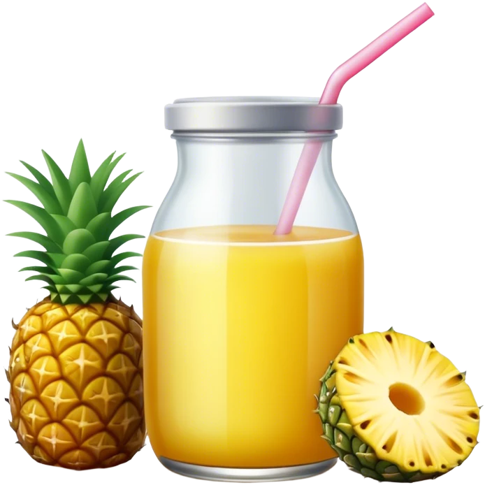 Pineapple juice bottle emoji