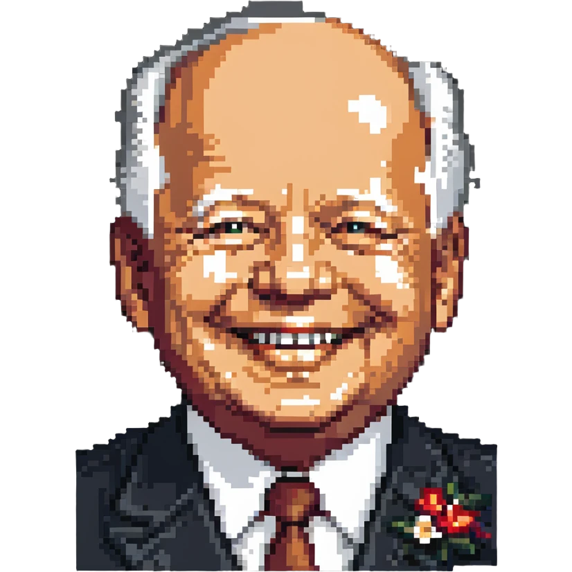 portrait of Nikita Khrushchev smiling emoji