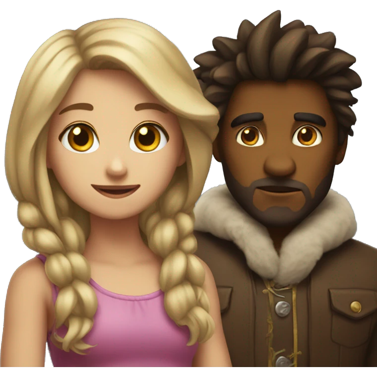 girl and a beast emoji
