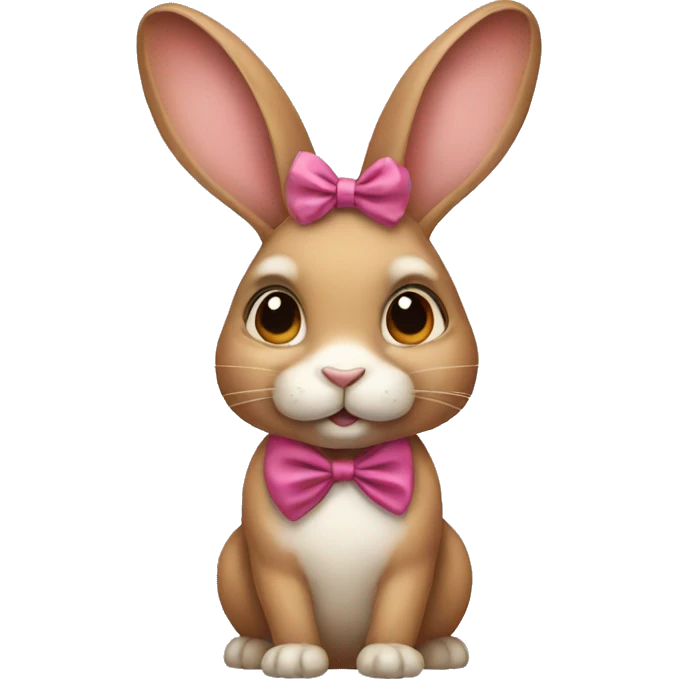 Rabbit with a  bow in her hair emoji