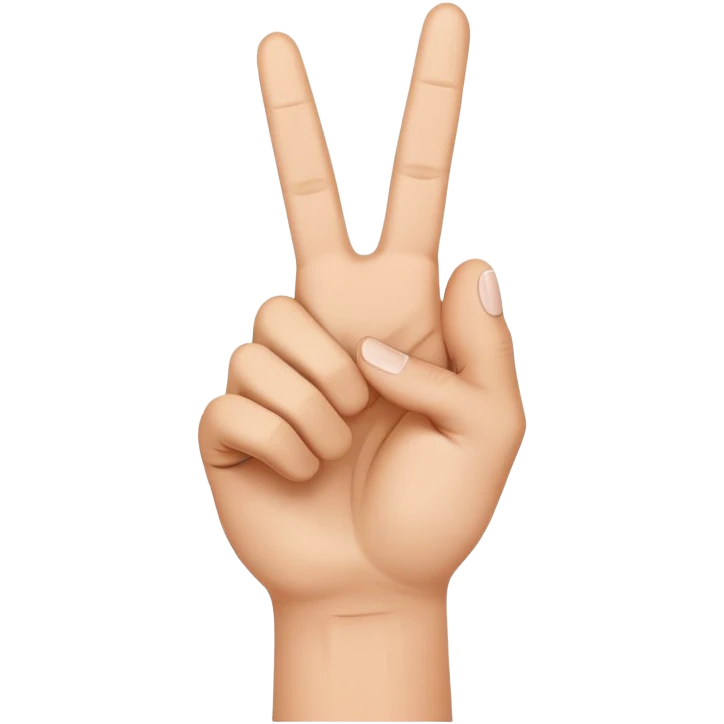 victory hand sign with peace symbol emoji