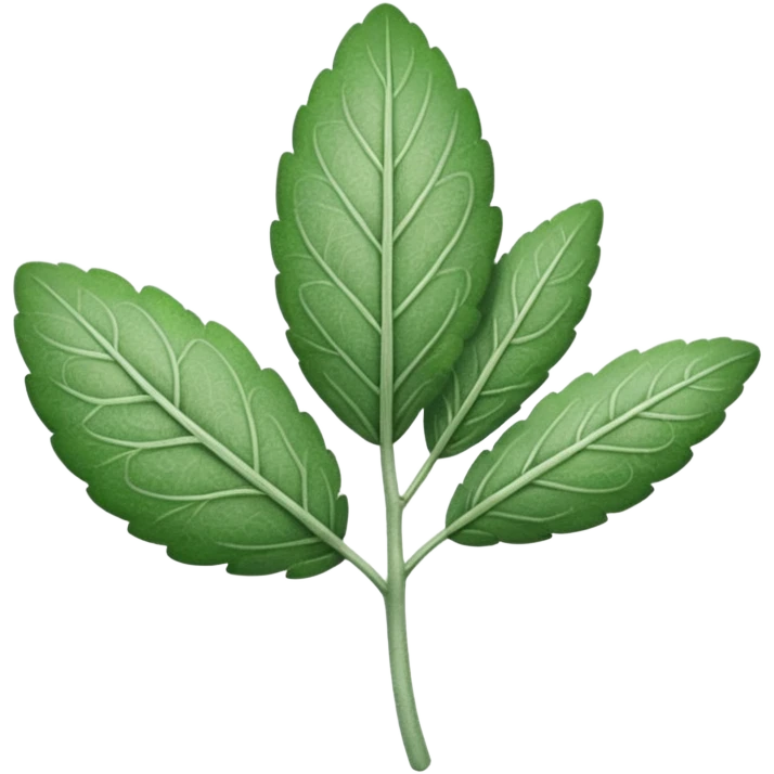 A single sage leaf emoji