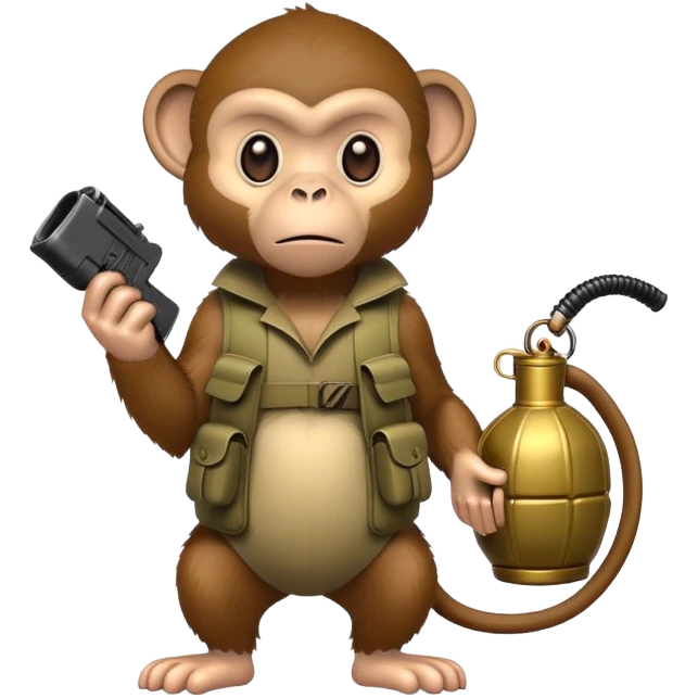 monkey with a grenade emoji