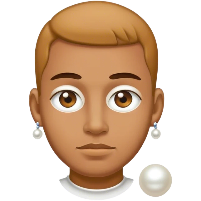 Man with pearl face piercing  emoji