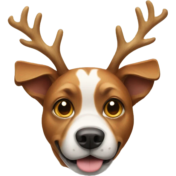 Dog with antlers emoji