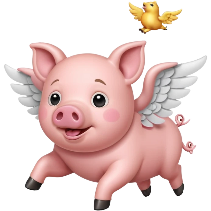 a pig flying emoji