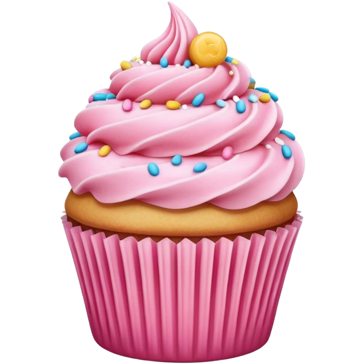 Cupcake with pink icing emoji