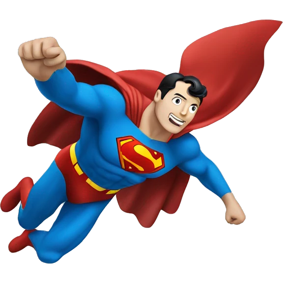 Superman flying  emoji