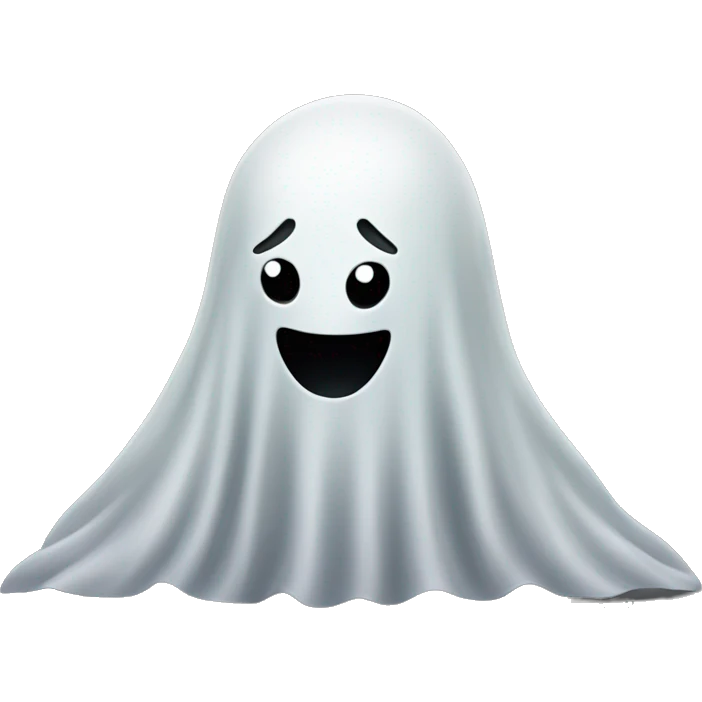 A ghost trying to scare a little kid emoji
