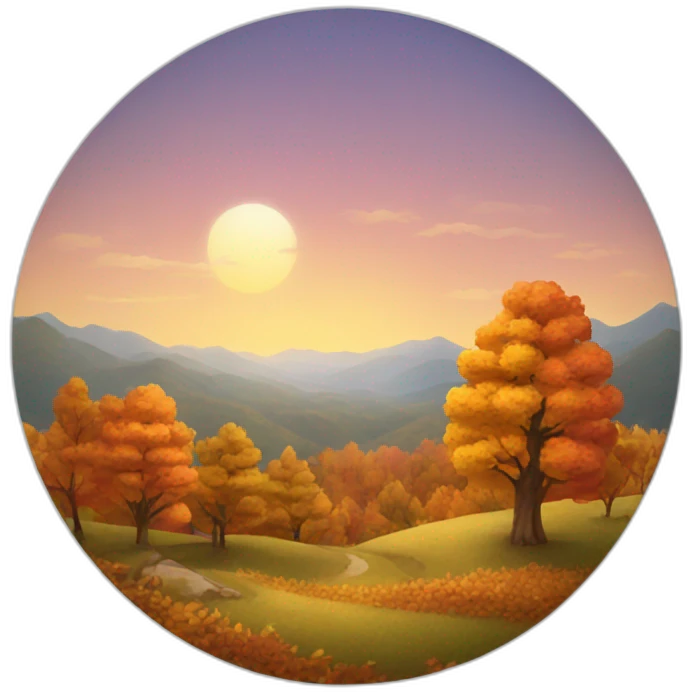An autumny landscape emoji