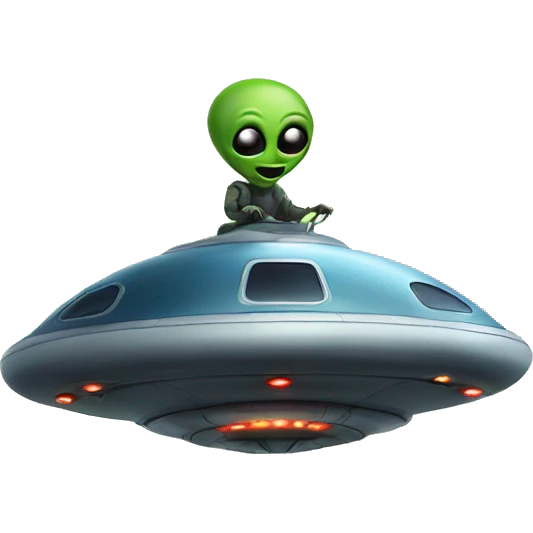 Alien riding ufo emoji