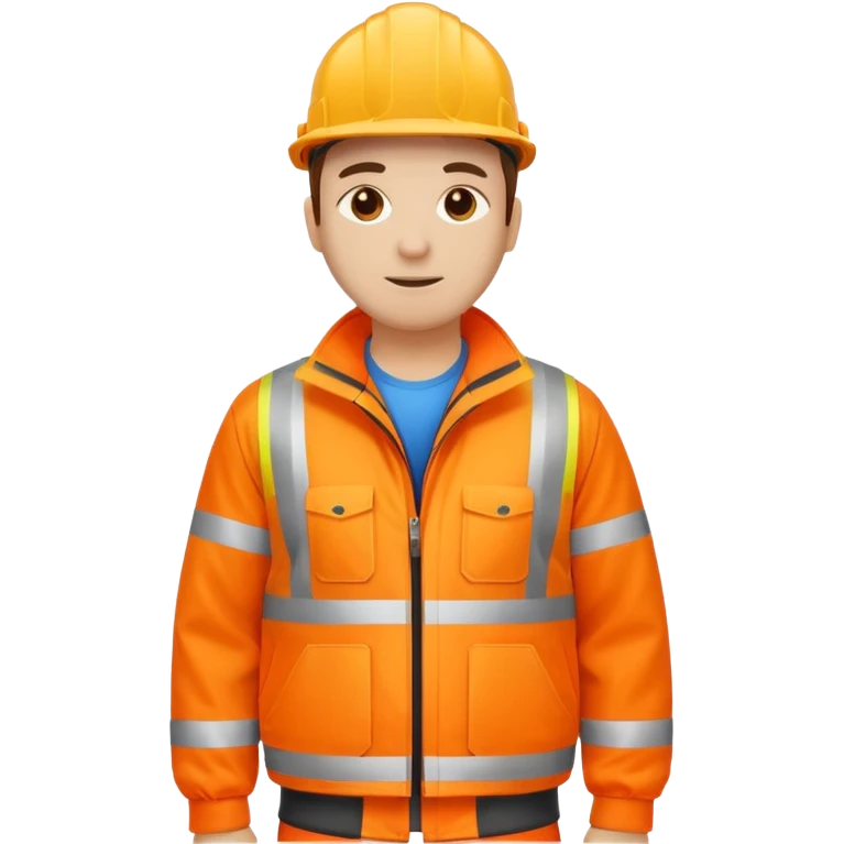 create a realistic emoji of a high-visibility jacket of a construction worker emoji