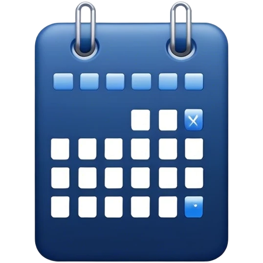 dark blue 
calendar emoji