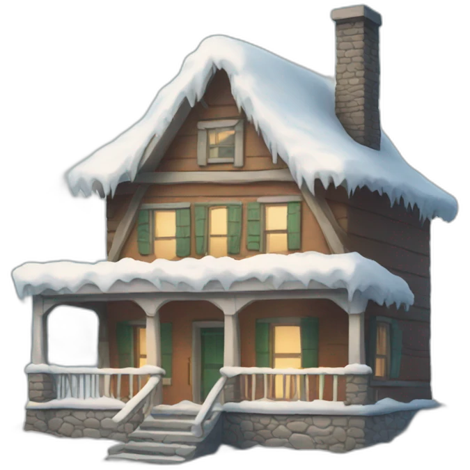 winter house emoji