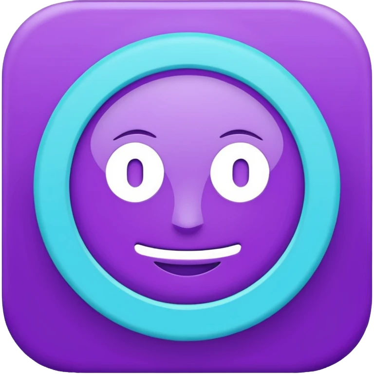 Purple and Cian icon TikTok emoji